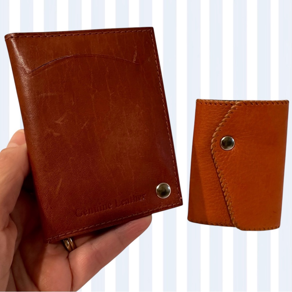 Vintage Leather Card  Key Holder